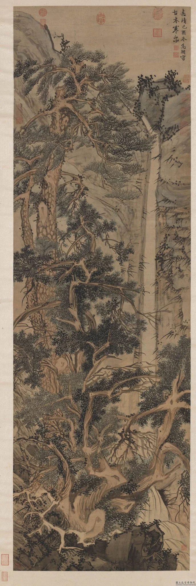Old Trees by a Cold Waterfall, detail