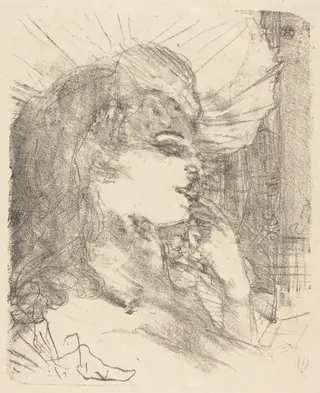 Anna Held, by Henri de Toulouse-Lautrec, ink, 1896