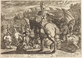 Moses makes the Hebrew army march against the Ethiopians, by Antonio Tempesta, ink, 1613
