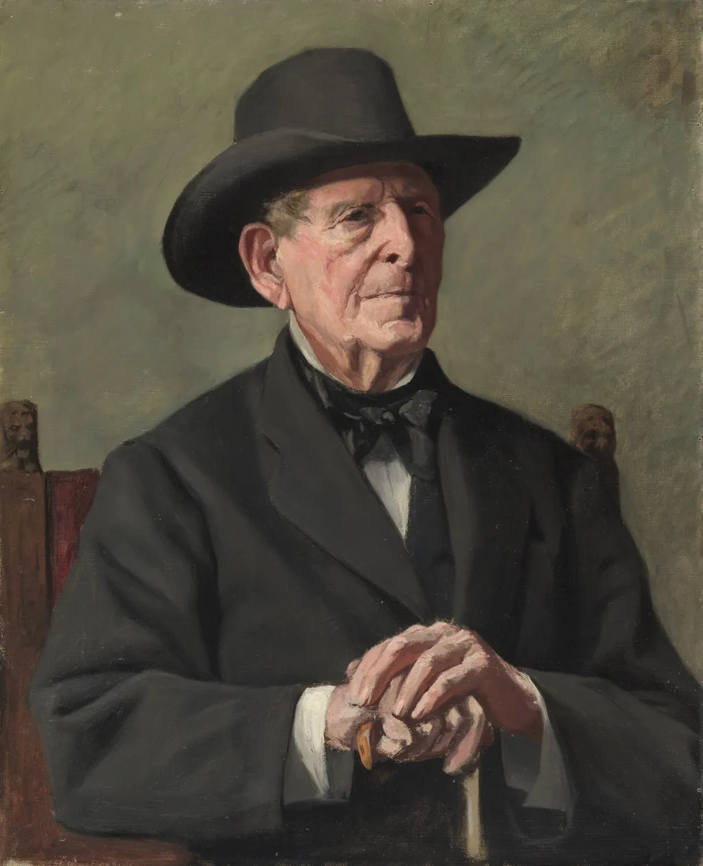 Portrait of an "Old Sea Captain", by Samuel Isham, oil, 1849