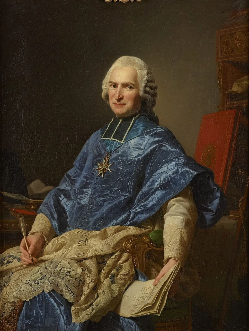 Portrait of Joseph Marie Terray, by Alexander Roslin, oil, 1774