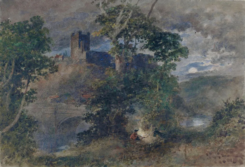 Richmond Castle, Yorkshire, by George Haydock Dodgson, watercolor, 1876