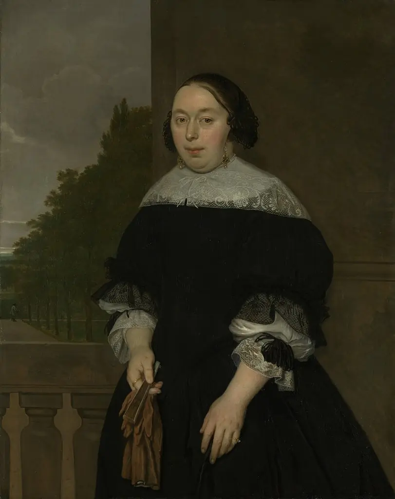 Portrait of Aletta van Ravensberg (1635-77). Wife of Jan van Nes, by Ludolf de Jongh, oil, 1668