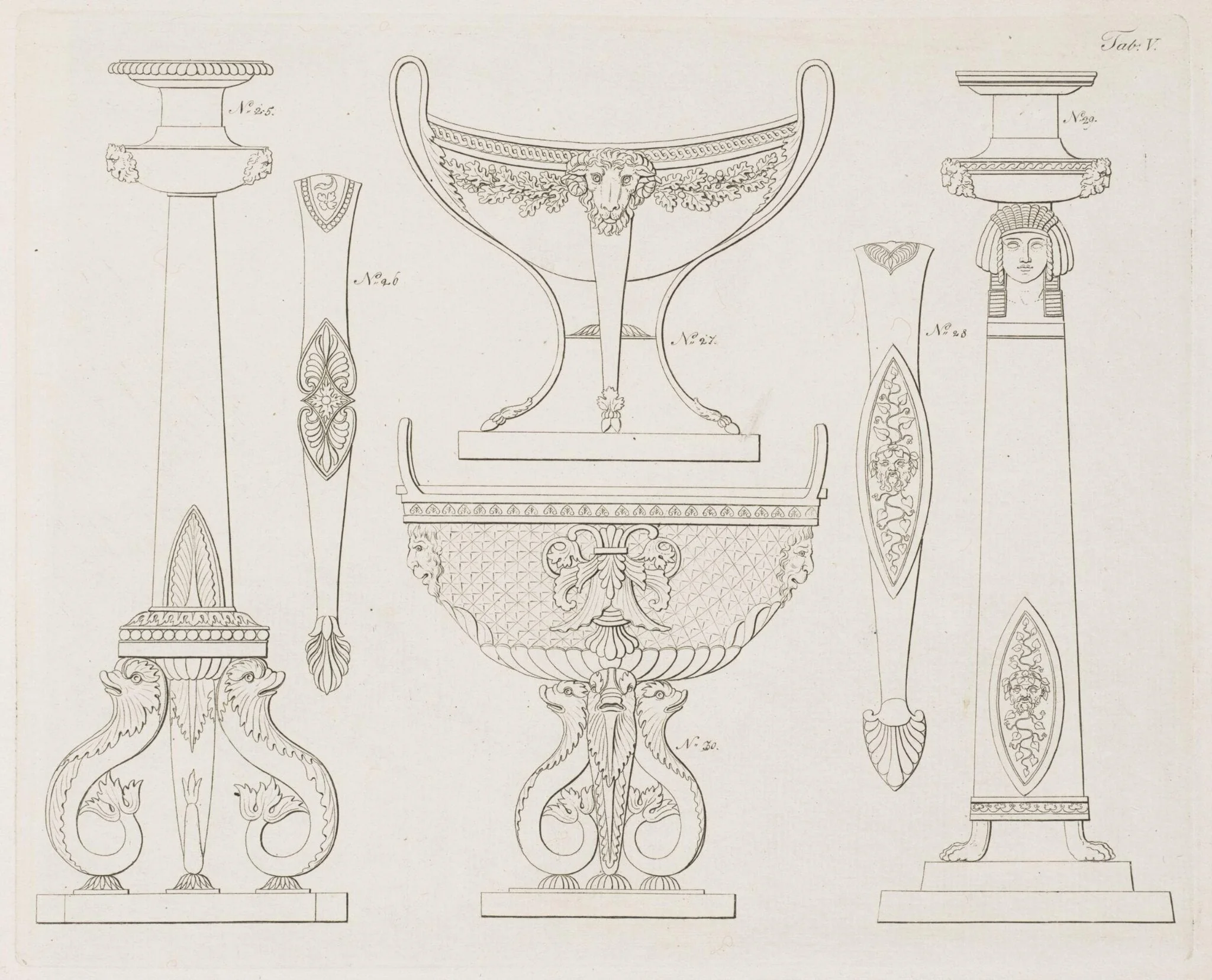 One of 7 engraved prints, detail