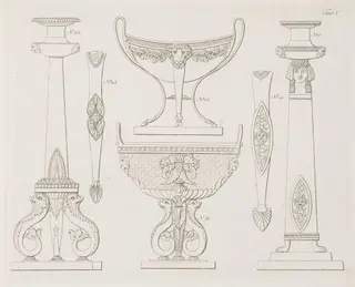 One of 7 engraved prints, by Johann Carl BOCK, 1820