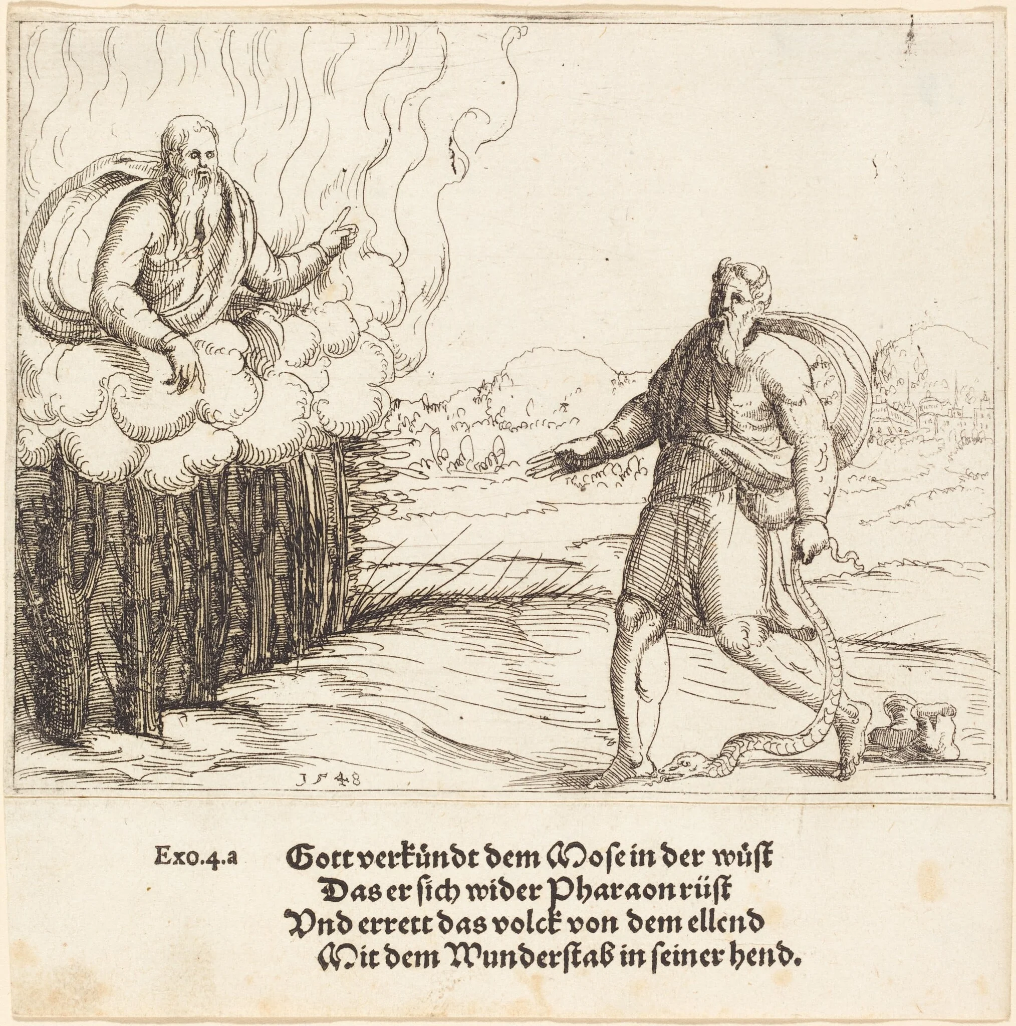 Moses and the Serpent, detail