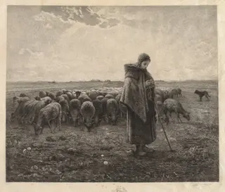 La Bergerie, by Benjamin-Louis-Auguste Damman, 1885