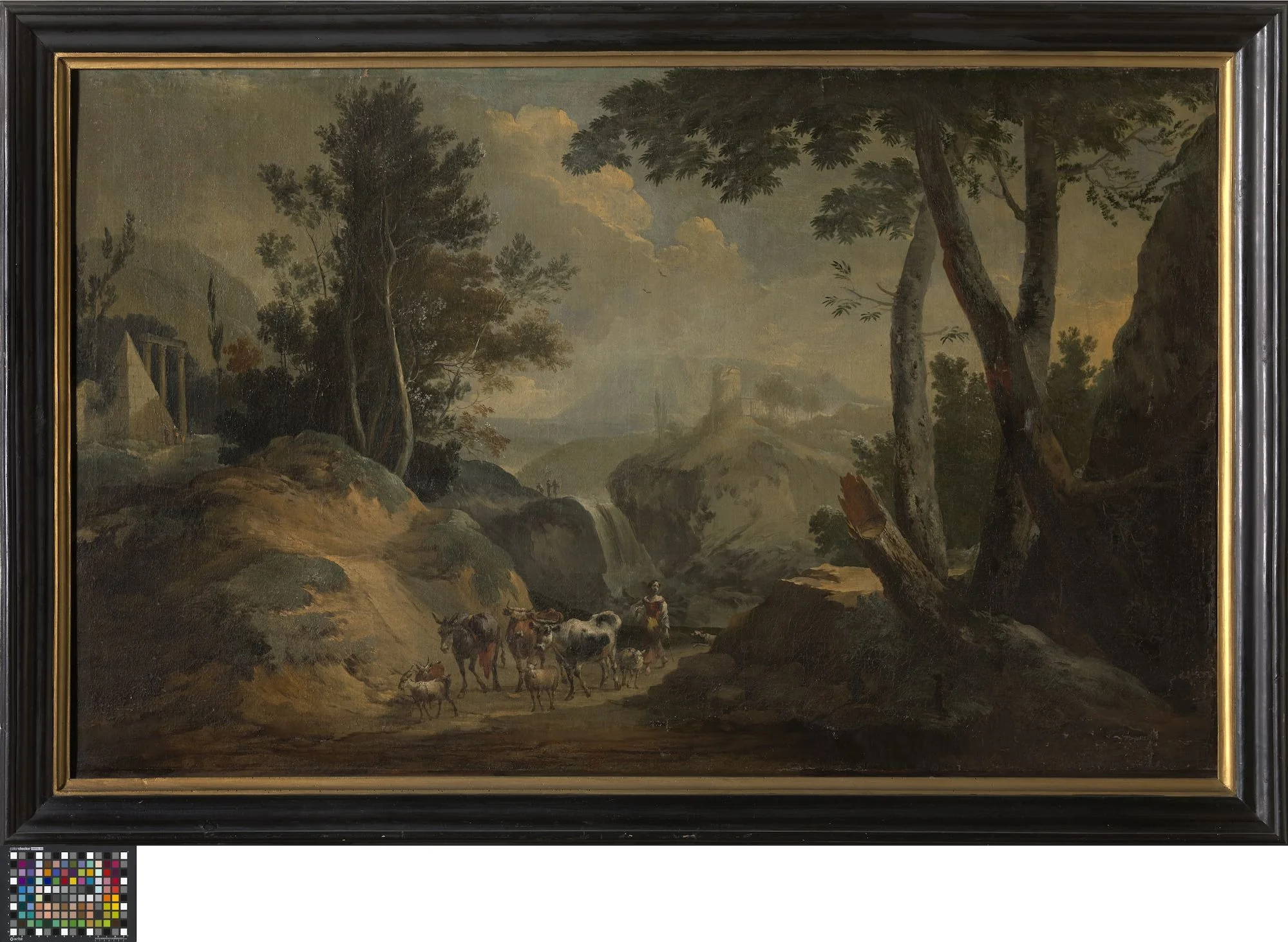 Italiaans landschap, detail