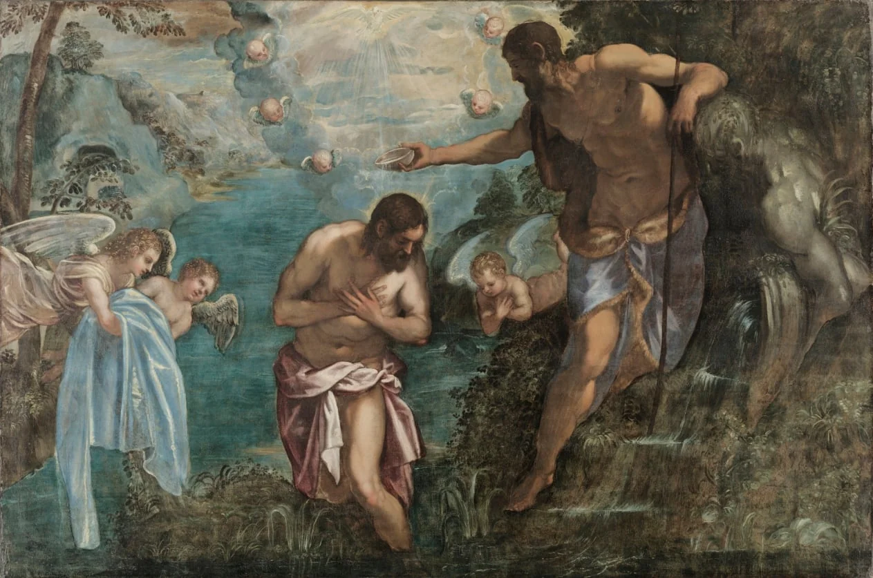 Baptism of Christ, detail