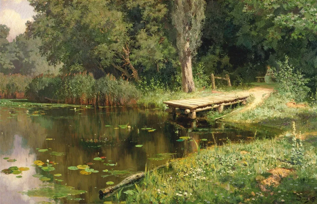 An Overgrown Pond, by Vasily Polenov, unspecified, 1890