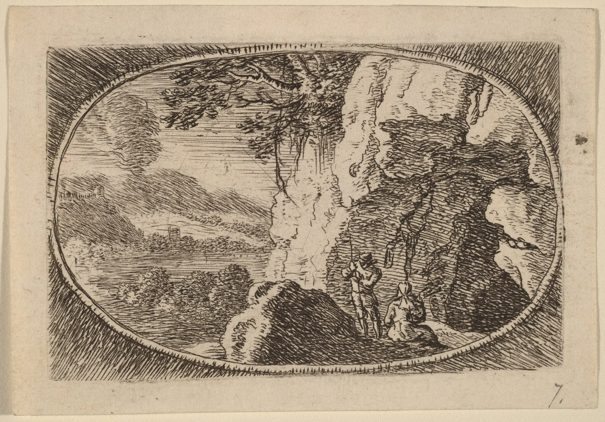 Man and Woman at the Mouth of a Cave, detail
