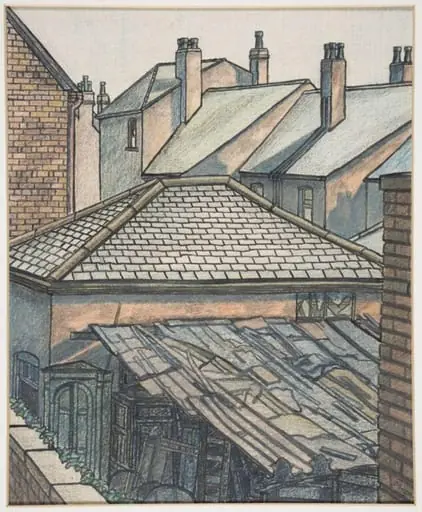 Cottages, Leeds, by Charles Ginner, 1925