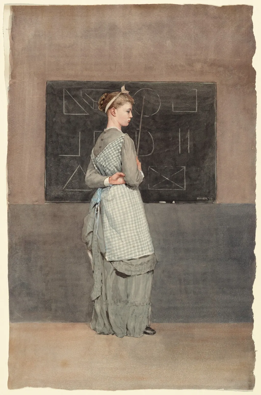 Blackboard, by Winslow Homer, watercolor, 1877