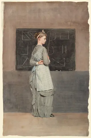 Blackboard, by Winslow Homer, watercolor, 1877