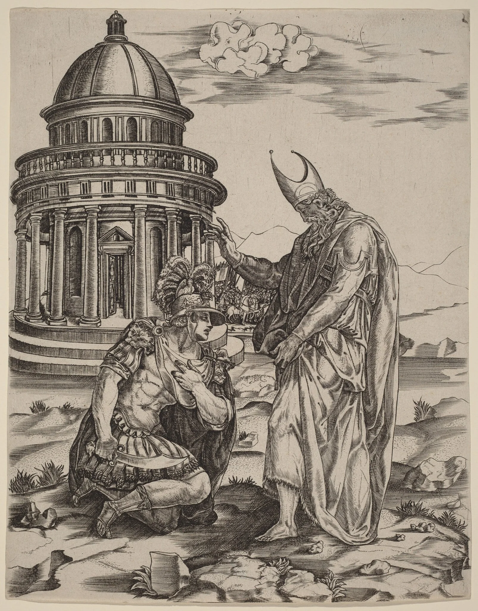 Alexander and the High Priest of Jerusalem, detail