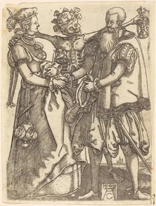 Dance of Death IV, by Allaert Claesz, ink