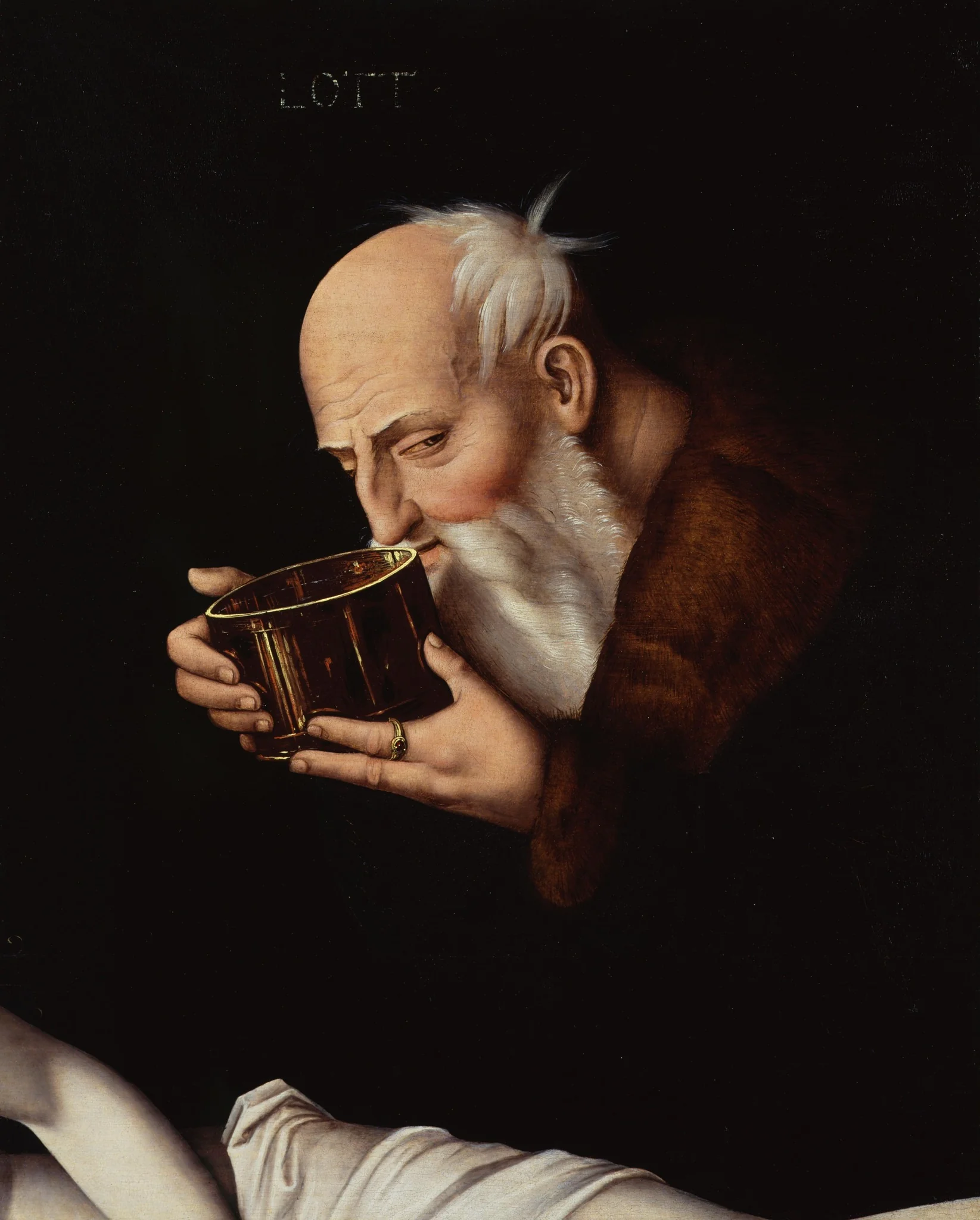 Lot drinking (Berlin fragment), detail
