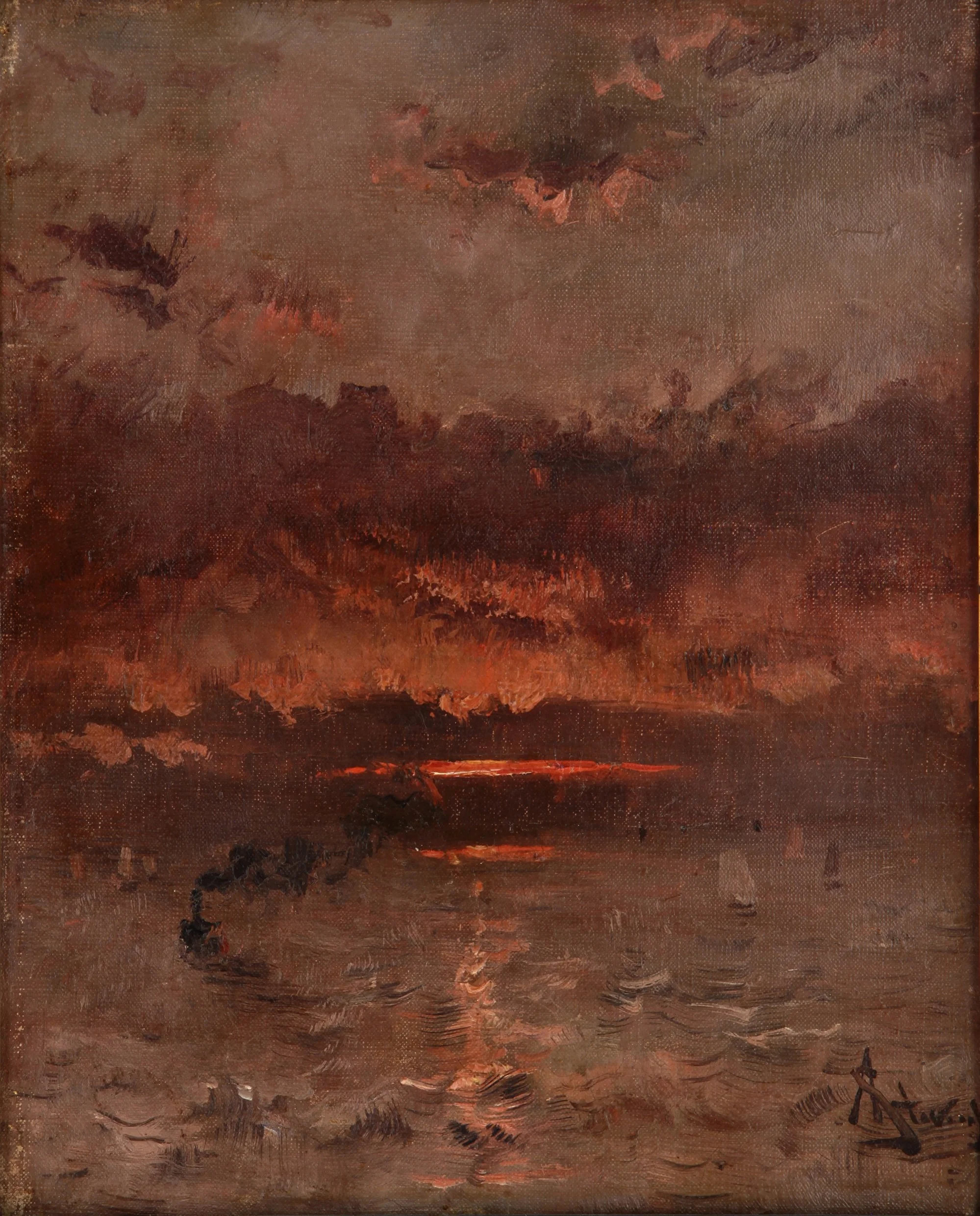 Puesta de sol (Marina), detail