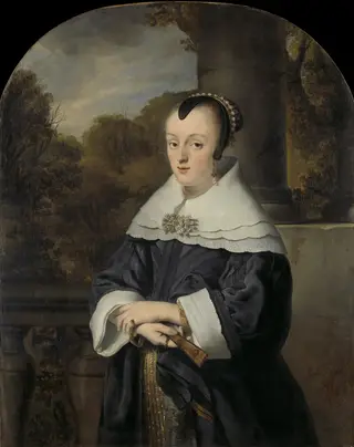Portret van Maria Rey (1630/31-1703), wife of Roelof Meulenaer, by Ferdinand Bol, oil, 1650