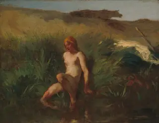 The Bather, by Jean François Millet, oil, 1847