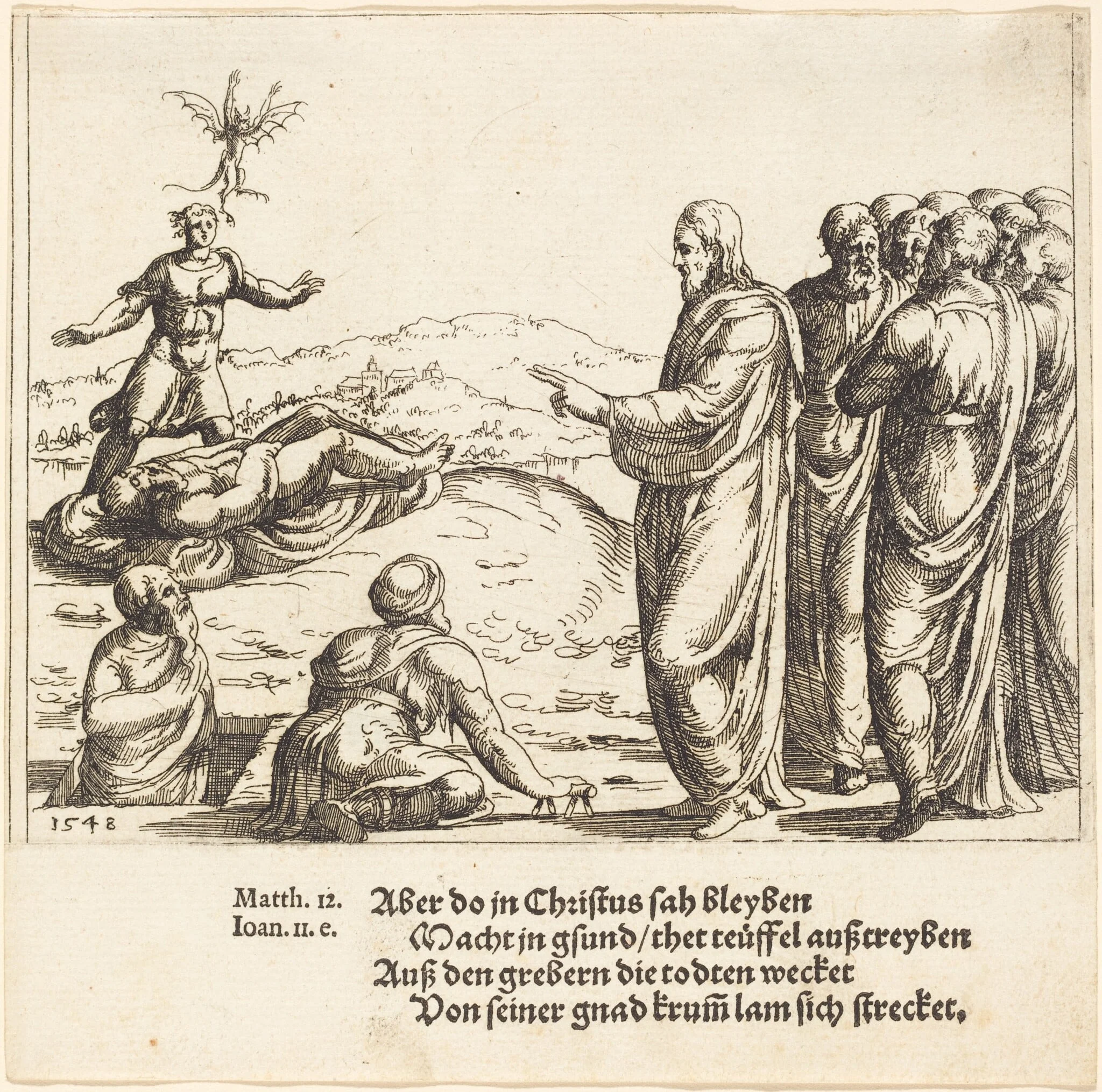 Christ Heals a Blind and Dumb Demoniac, detail