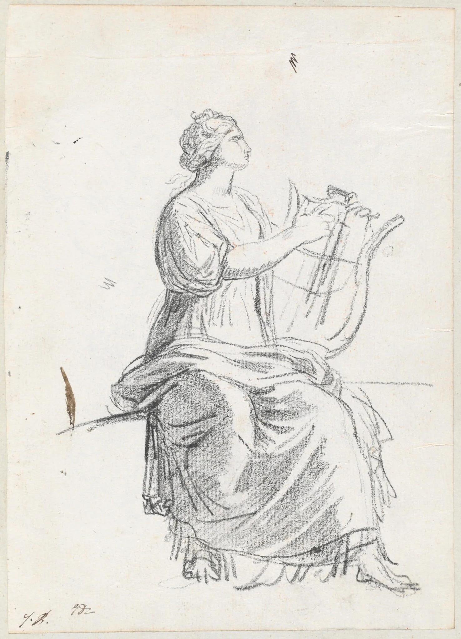 Woman with a Lyre, detail