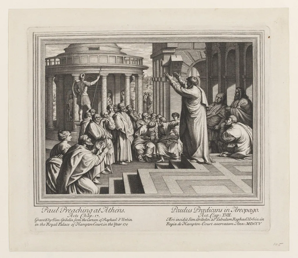 The Seven Famous Cartons [sic] of Raphael Urbin, by Simon II Gribelin, 1720
