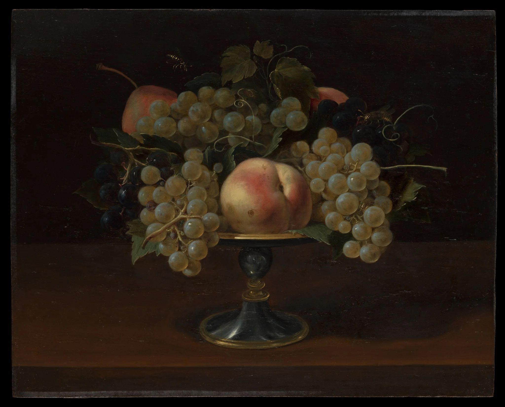 Still Life of Grapes and Peaches, detail