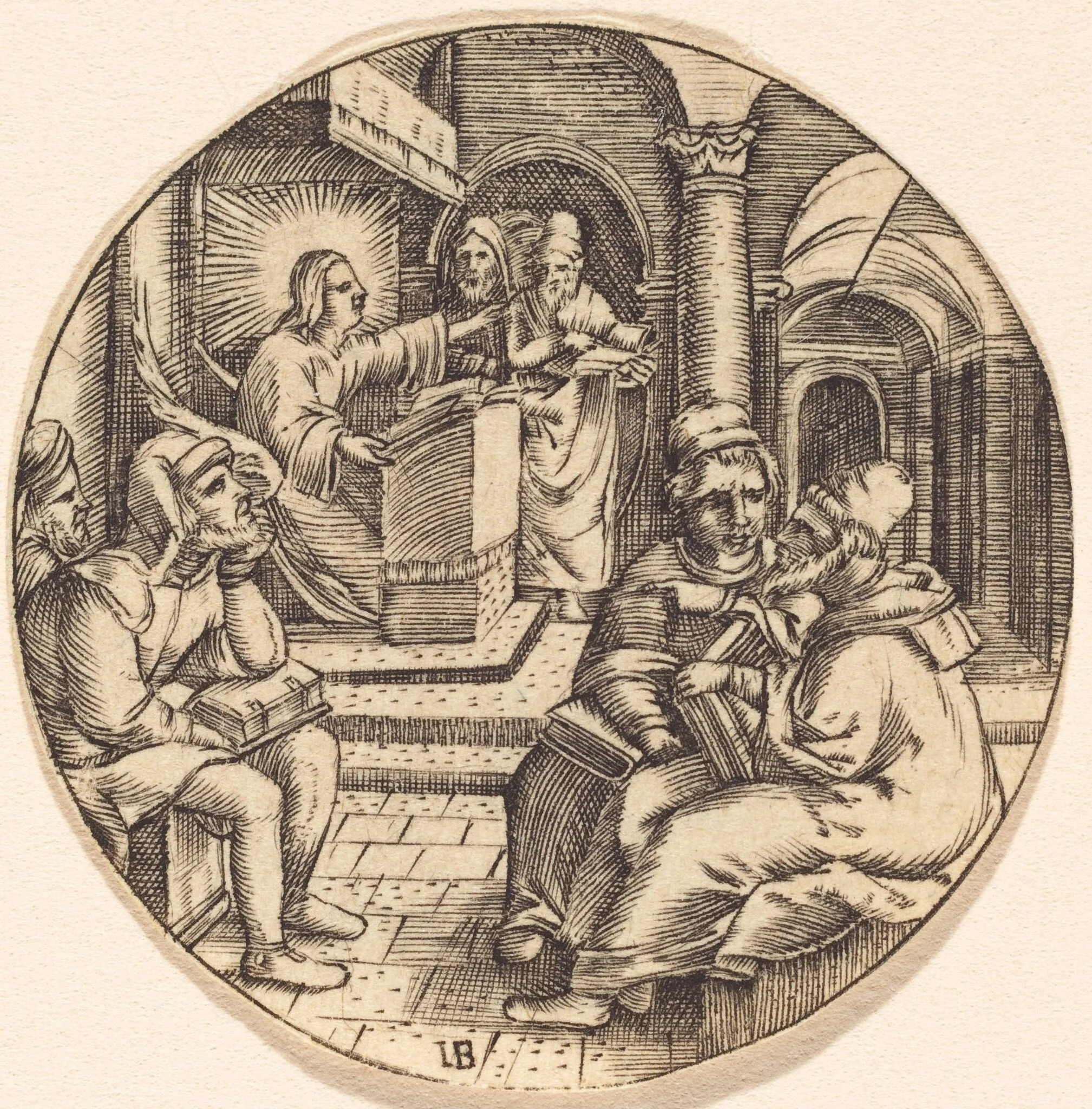 Jesus Preaching in the Temple, detail