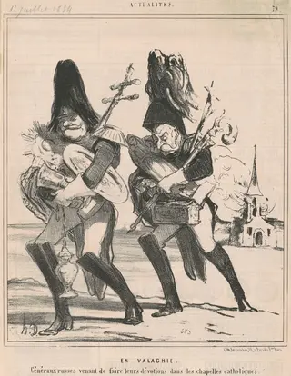 En valachie, by Honoré Daumier, ink, 1854