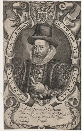 Sir Julius Caesar, by Renold Elstrack, ink, 1598