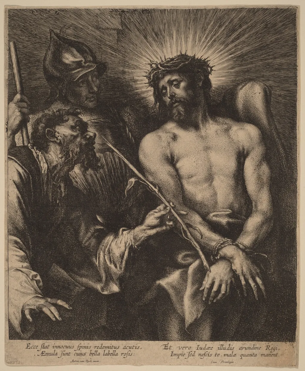 Christ Crowned with Thorns, by Anthony van Dyck, ink, 1630