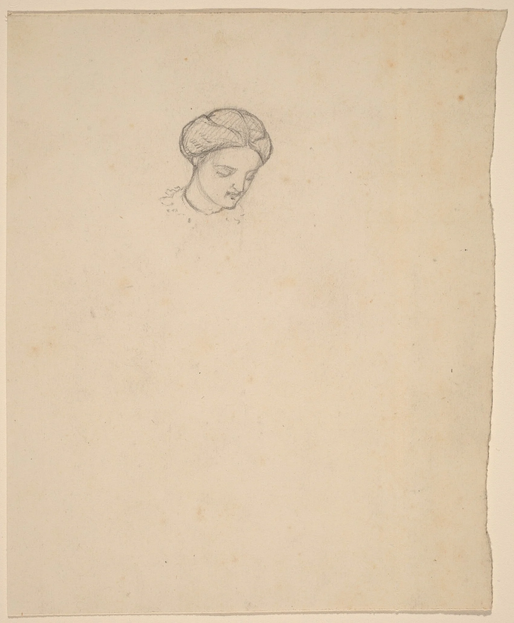 Study of a Girl's Head, detail