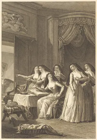 Soeur Jeanne, by Charles Emmanuel Patas, ink, 1773