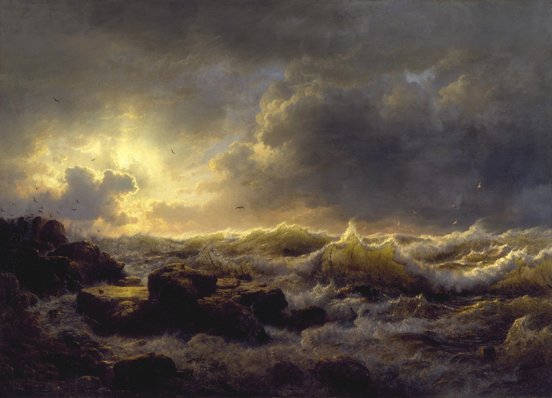 Clearing Up, Coast of Sicily, detail