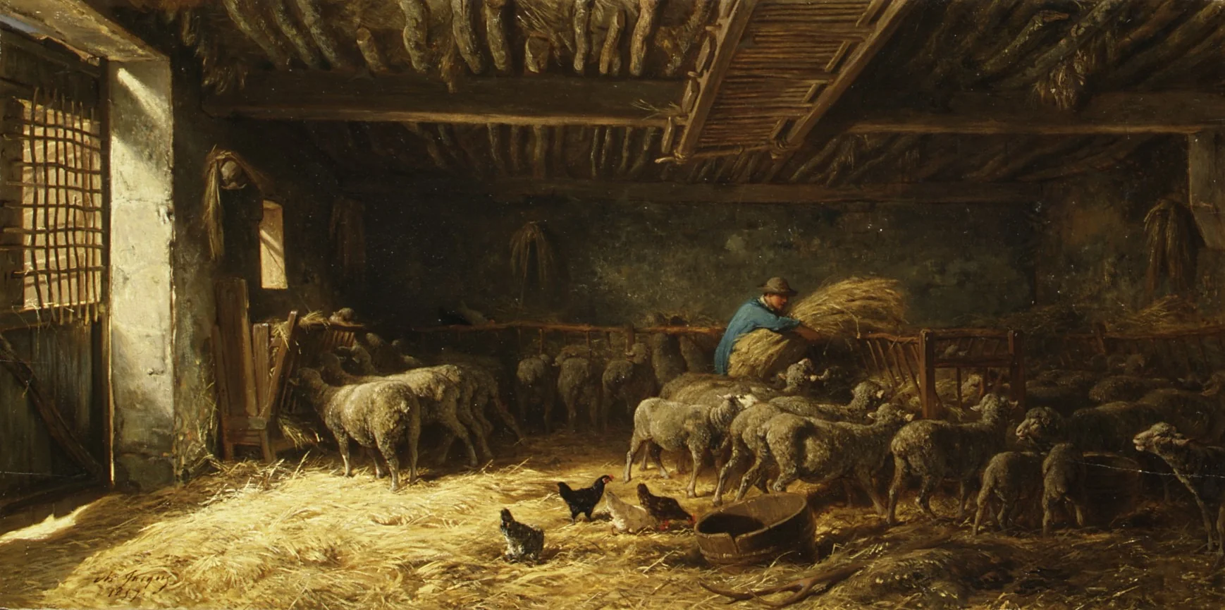 The Sheepfold, detail
