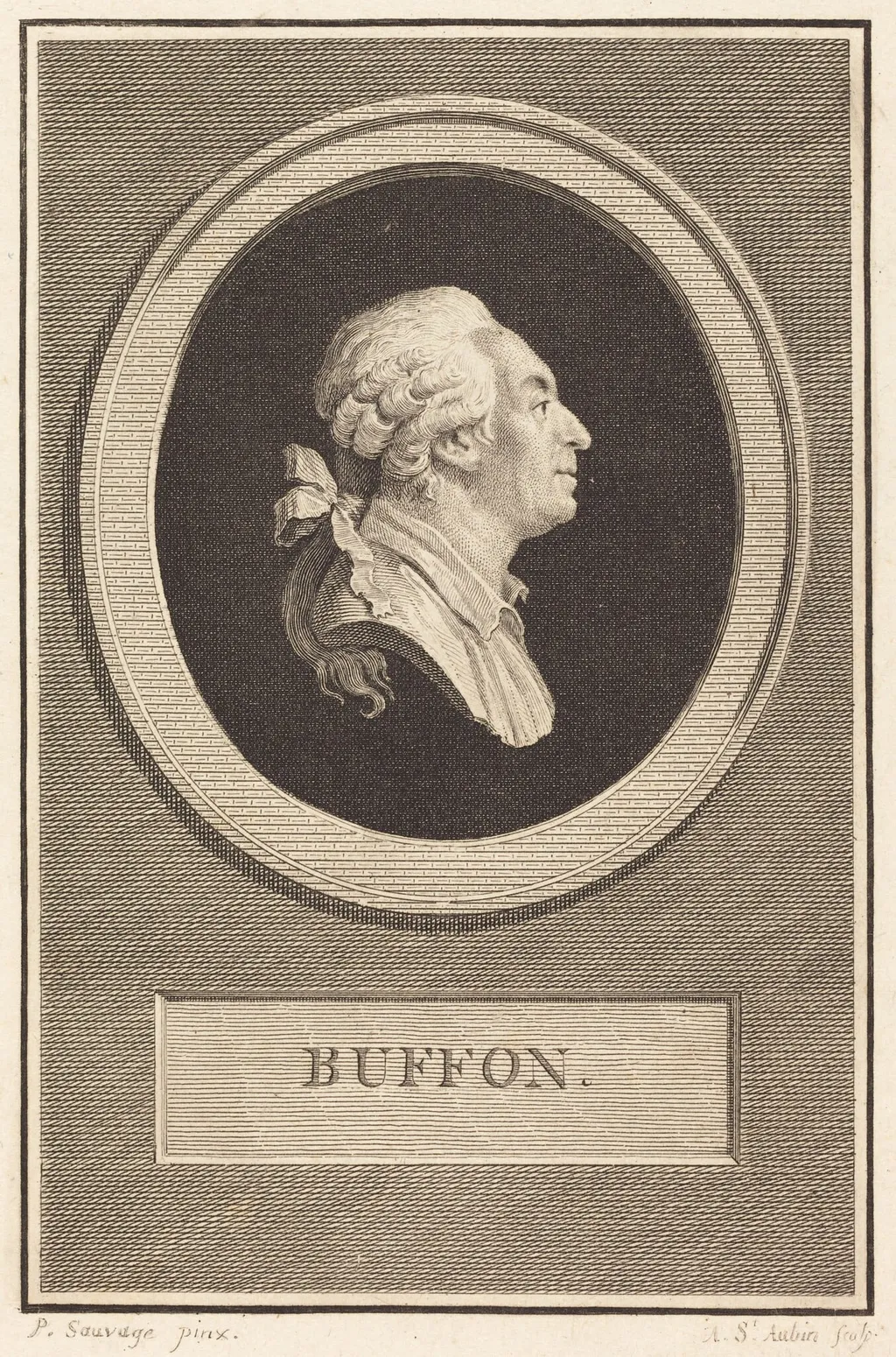 Buffon, by Augustin de Saint-Aubin, ink, 1798