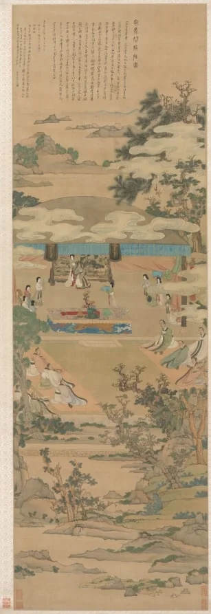 Lady Xuanwen Giving Instruction on the Rites of Zhou, detail