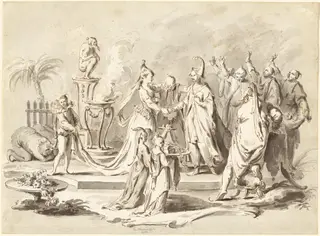 The Marriage of Europe and China, by Pietro Antonio Novelli, ink, 1760
