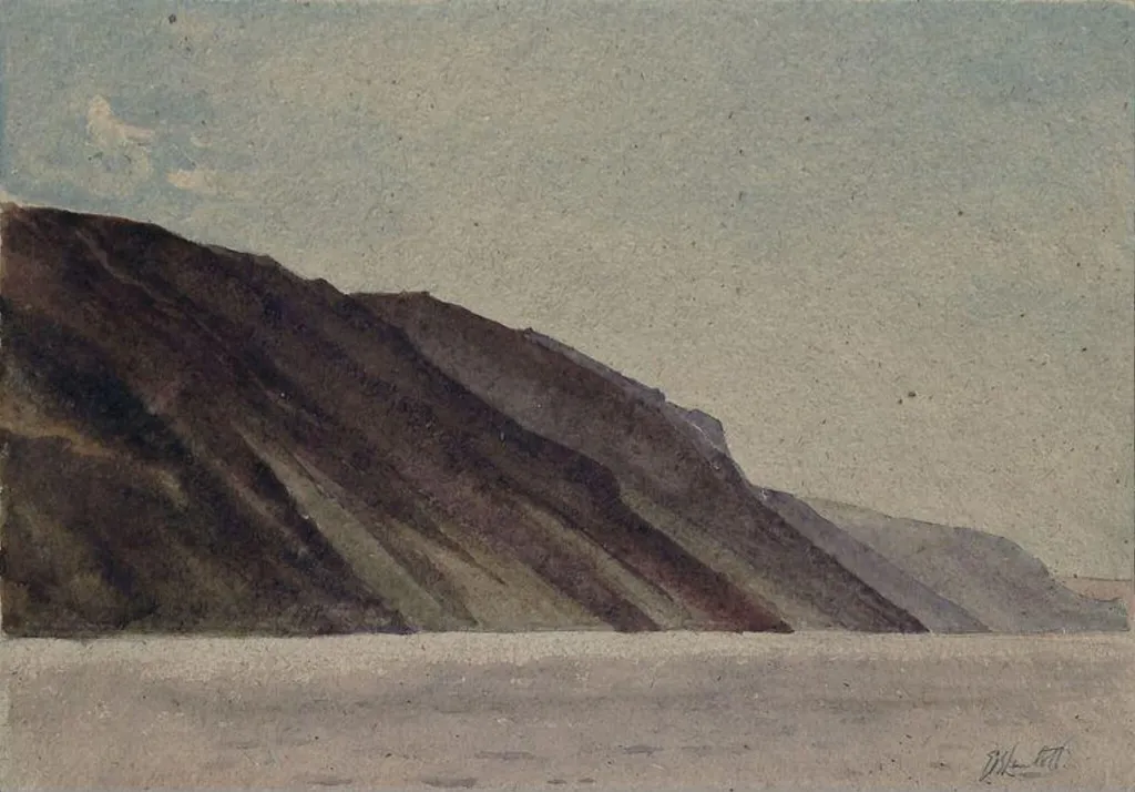 The Screes, Wastwater, by Lintott, watercolor, 1950
