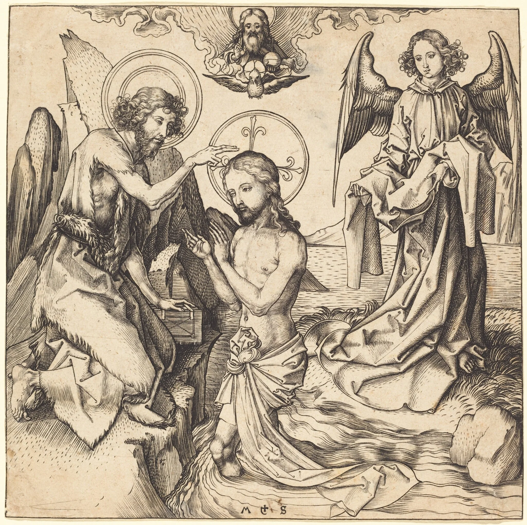 The Baptism of Christ, detail