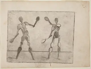 From "Bizzarie di varie Figure", by Giovanni Battista Bracelli, ink, 1624