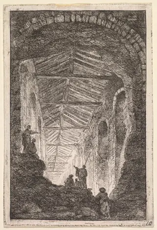 The Antique Gallery, by Hubert Robert, 1764