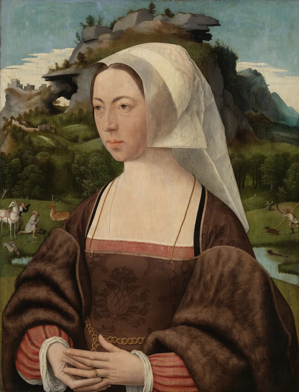 A Woman, by Jan Mostaert, oil, 1525