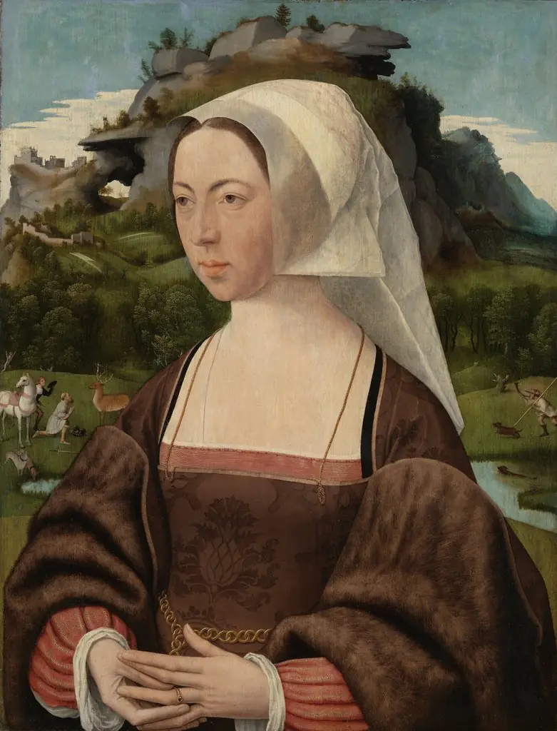 A Woman, by Jan Mostaert, oil, 1525
