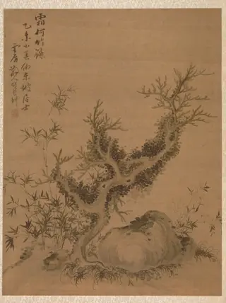 Frosted Branches and Dwarf Bamboo, in the Style of Su Shih, by Zhai Dakun, unspecified, 1775