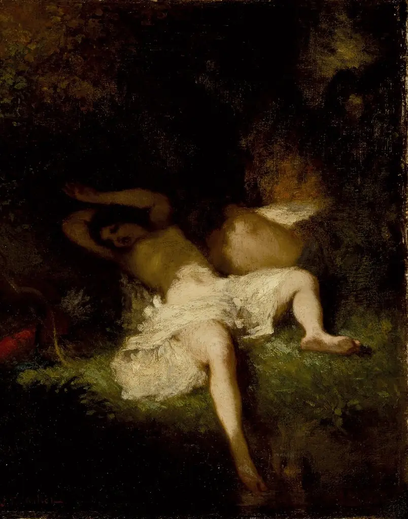 Diana Resting, by Jean François Millet, oil, 1845