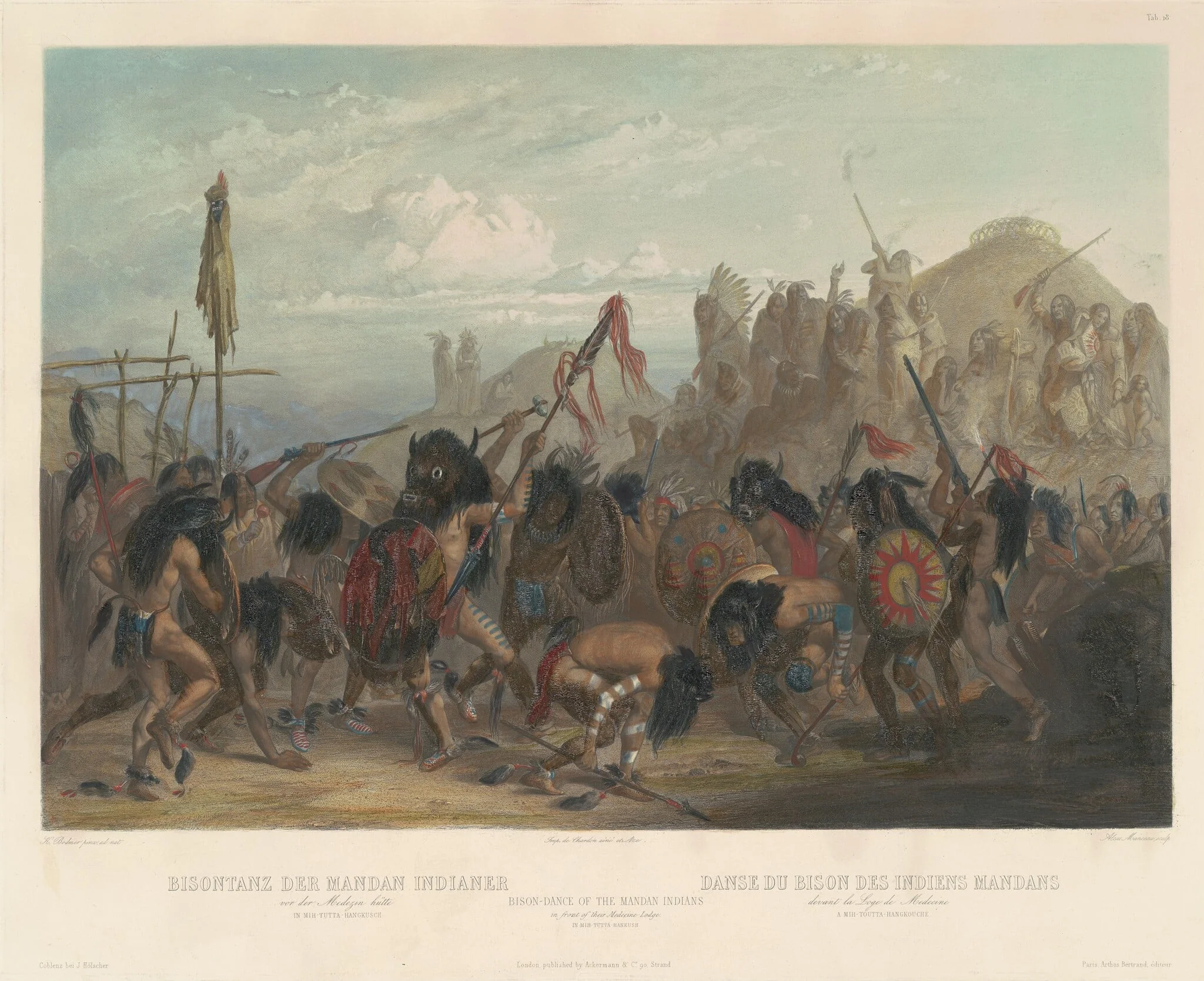 Bison-Dance of the Mandan Indians, detail
