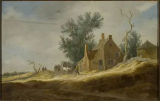 Dutch landscape, by Pieter de Neyn, oil, 1626