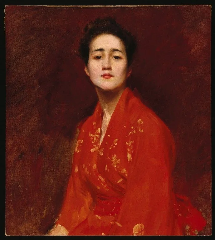 Study of a Girl in Japanese Dress, detail